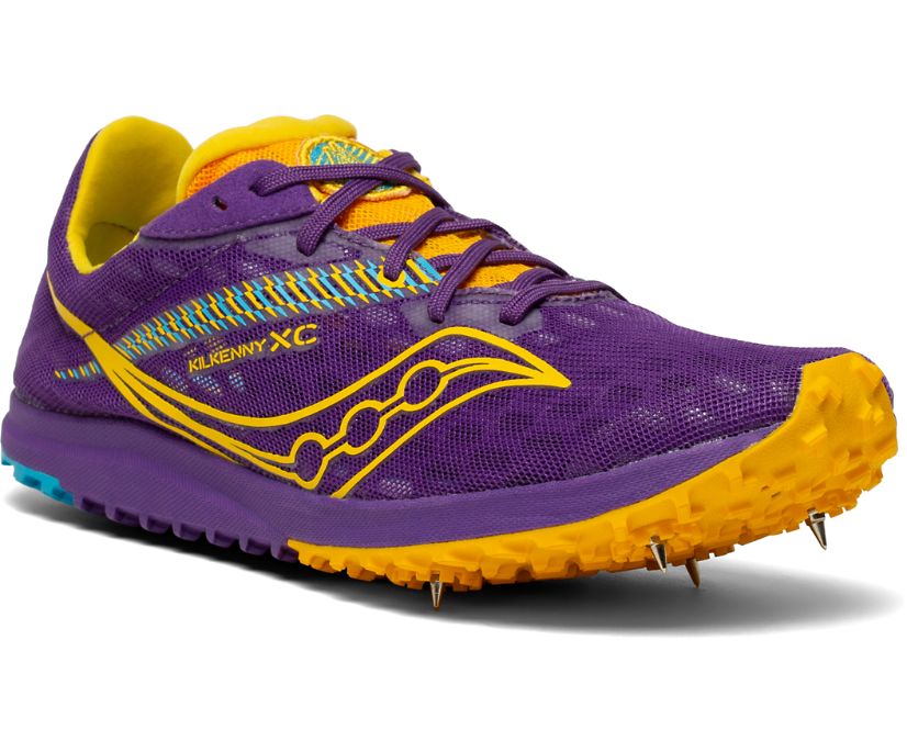 Saucony Kilkenny Xc9 Spike Women's Running Shoes Purple / Gold | Canada 163UZGT